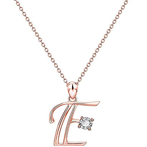IVRRISS Initial Necklace for Women Metal Cubic Zirconia Pendant Necklace Dainty Initial Charm Necklace Link Chain Necklace Alphabet Letter E Initial Jewelry for Women Girls IVRRISS Initial Necklace for Women Metal Cubic Zirconia Pendant Necklace Dainty Initial Charm Necklace Link Chain Necklace Alphabet Letter E Initial Jewelry for Women Girls