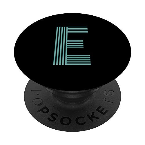 Letter E Gift Retro Monogram Initial E PopSockets Grip and Stand for Phones and Tablets