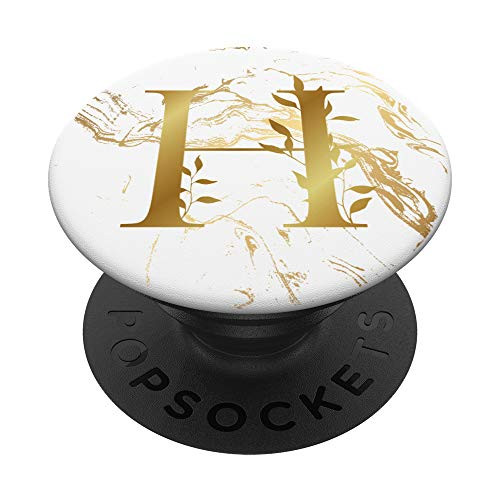 Capital Alphabet Monogram H Personalized Initial Letter PopSockets PopGrip Swappable Grip for Phones  and  Tablets