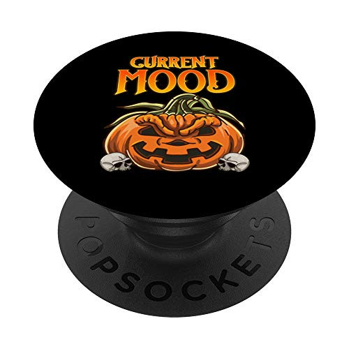 Evil Pumpkin Grin w Skulls PopSockets Grip and Stand for Phones and Tablets