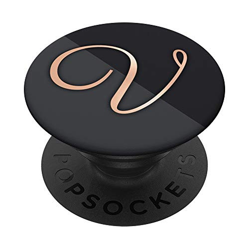 Letter V Phone Grip Golden Pink On Black Space Grey Design PopSockets Grip and Stand for Phones and Tablets Letter V Phone Grip Golden Pink On Black Space Grey Design PopSockets Grip and Stand for Phones and Tablets