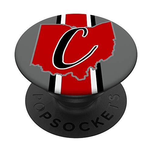 State of Ohio with Letter C and Stripe PopSockets PopGrip Swappable Grip for Phones and Tablets State of Ohio with Letter C and Stripe PopSockets PopGrip Swappable Grip for Phones and Tablets