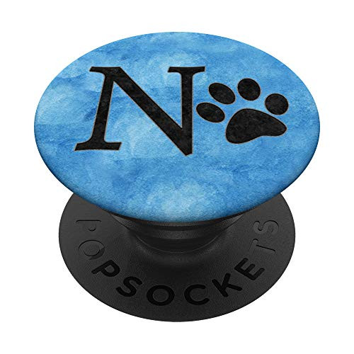Black letter N With Dog Paw Print On Blue Ocean Watercolor PopSockets PopGrip Swappable Grip for Phones  and  Tablets Black letter N With Dog Paw Print On Blue Ocean Watercolor PopSockets PopGrip Swappable Grip for Phones  and  Tablets