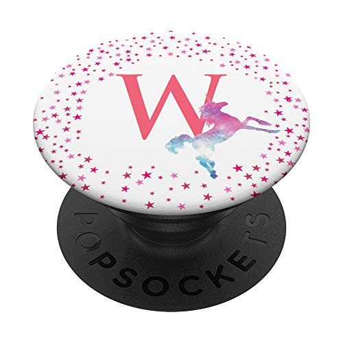 Galaxy Unicorn Letter W Initials Monogram PopSockets Grip and Stand for Phones and Tablets