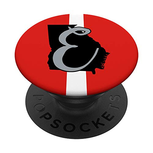State of Georgia with Letter E Initial PopSockets PopGrip Swappable Grip for Phones  and  Tablets