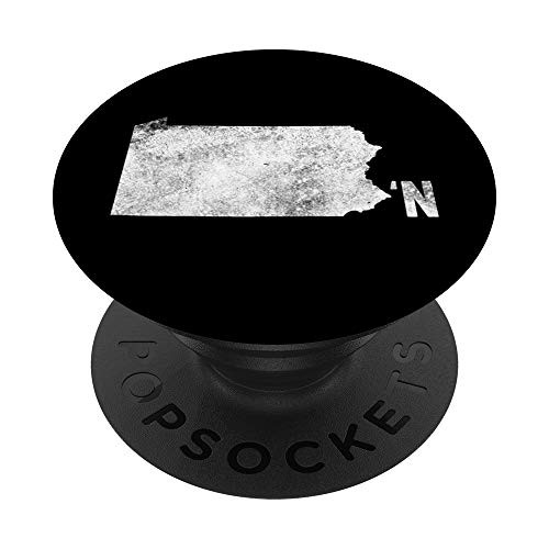 Vintage Pennsylvania Apostrophe N State Outline PopSockets Grip and Stand for Phones and Tablets