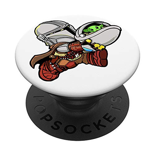 STAR W MANDALOR BABY YOD action movie charact space sci fi PopSockets PopGrip Swappable Grip for Phones  and  Tablets