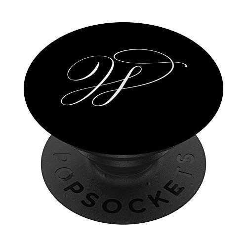 Elegant Single Letter W Capital Monogram Initial PopSockets Grip and Stand for Phones and Tablets