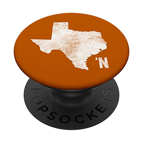 Vintage Texas Apostrophe N State Map Outline PopSockets Grip and Stand for Phones and Tablets