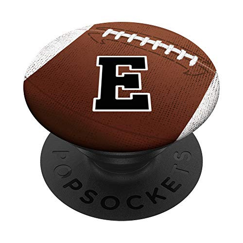 Football Letter E Monogram Name Initial Gift For Boys Zx PopSockets Grip and Stand for Phones and Tablets