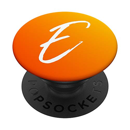 Orange Sunset Initial E Phone Case Yellow Sunrise Letter E PopSockets Grip and Stand for Phones and Tablets