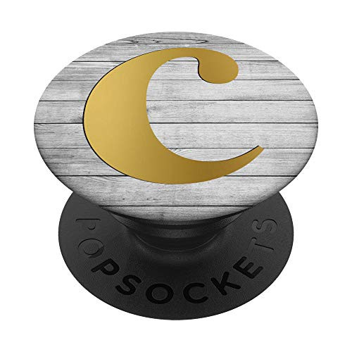 Golden Letter C On Vintage Gray Look PopSockets PopGrip Swappable Grip for Phones and Tablets Golden Letter C On Vintage Gray Look PopSockets PopGrip Swappable Grip for Phones and Tablets