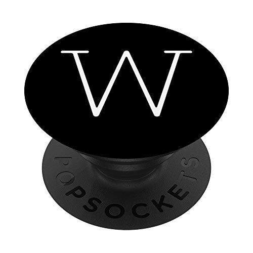 W Initial Name Monogram White Capital Letter PopSockets Grip and Stand for Phones and Tablets W Initial Name Monogram White Capital Letter PopSockets Grip and Stand for Phones and Tablets