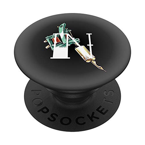 Traditional Tattoo Artist Letter N PopSockets PopGrip Swappable Grip for Phones  and  Tablets