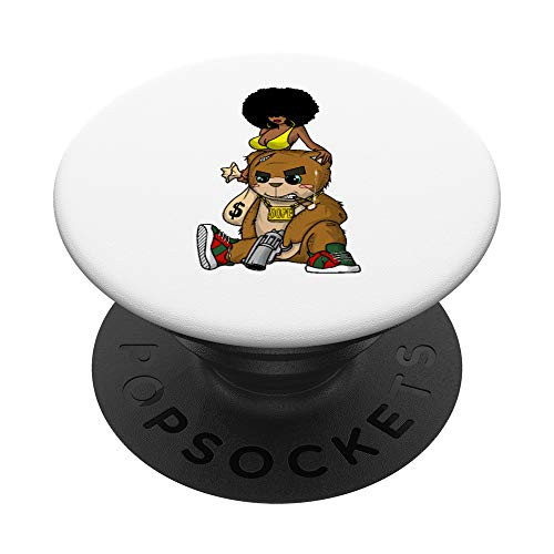 Hip Hop Teddy Bear Gangster Rap Hustle Hard Get Money Tee PopSockets PopGrip Swappable Grip for Phones and Tablets Hip Hop Teddy Bear Gangster Rap Hustle Hard Get Money Tee PopSockets PopGrip Swappable Grip for Phones and Tablets