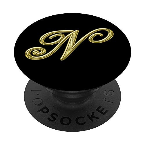 Letter N Initials PopSockets Grip and Stand for Phones and Tablets