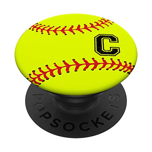 Softball Initial C Name Player Monogram Catcher  and  Pitcher PopSockets PopGrip Swappable Grip for Phones  and  Tablets Softball Initial C Name Player Monogram Catcher  and  Pitcher PopSockets PopGrip Swappable Grip for Phones  and  Tablets