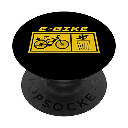 Trash Pedals E-Bike Electric Bicycle Cyclist Ebike Bike Gift PopSockets PopGrip Swappable Grip for Phones  and  Tablets