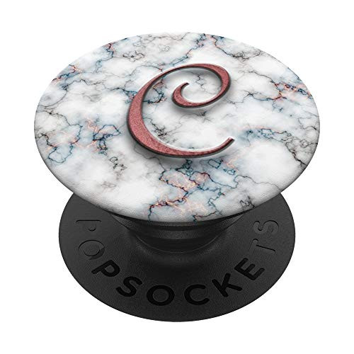 C Letter Initial Monogram Pink PopSockets Grip and Stand for Phones and Tablets