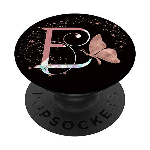 Letter E Initial Rose Blush Butterfly Monogram PopSockets PopGrip Swappable Grip for Phones and Tablets Letter E Initial Rose Blush Butterfly Monogram PopSockets PopGrip Swappable Grip for Phones and Tablets