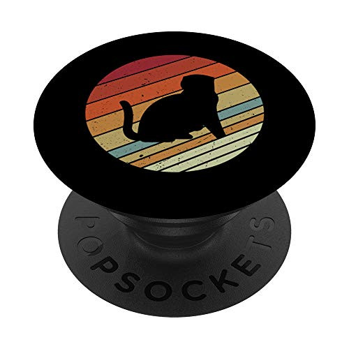 Retro Vinatge Style Cat Lover Scottish Fold PopSockets Grip and Stand for Phones and Tablets