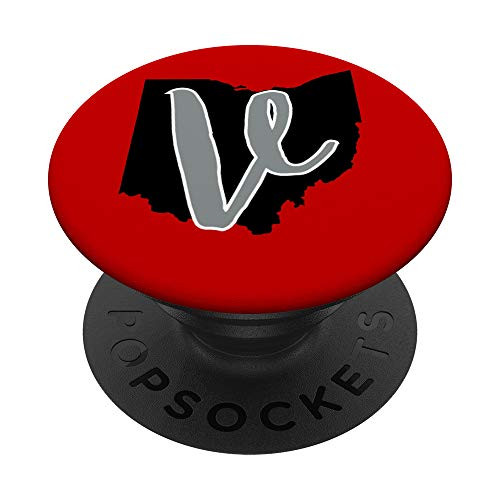 State of Ohio with Letter V Initial PopSockets PopGrip Swappable Grip for Phones and Tablets State of Ohio with Letter V Initial PopSockets PopGrip Swappable Grip for Phones and Tablets