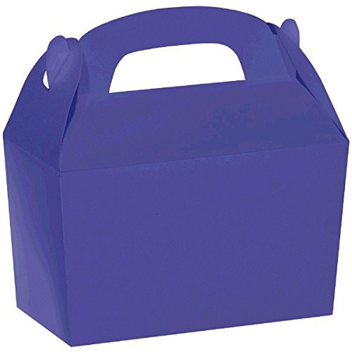 Elegant Party Gable Favour Boxes,, 1 Piece, Made from Paper, New Purple, 5 1/2" H x 2 3/8" W x 4 1/2" D by Amscan