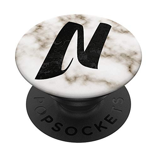 Monogram Letter N Initial Personalized PopSockets PopGrip Swappable Grip for Phones  and  Tablets