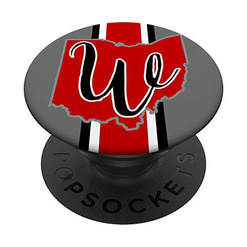 State of Ohio with Letter W and Stripe PopSockets PopGrip Swappable Grip for Phones and Tablets State of Ohio with Letter W and Stripe PopSockets PopGrip Swappable Grip for Phones and Tablets