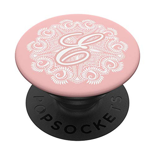 Initial Letter E Monogram Gift PopSockets Grip and Stand for Phones and Tablets