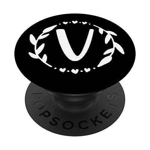 Letter V Monogram Initial Cute Personalized Letter Of Name PopSockets PopGrip Swappable Grip for Phones and Tablets Letter V Monogram Initial Cute Personalized Letter Of Name PopSockets PopGrip Swappable Grip for Phones and Tablets