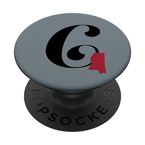 Letter C Initial Monogram with Alabama PopSockets PopGrip Swappable Grip for Phones  and  Tablets