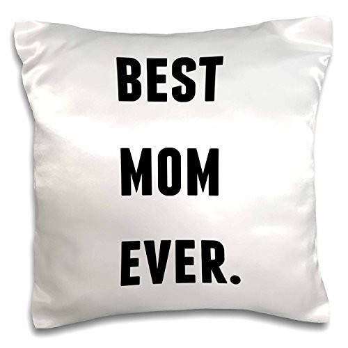 3dRose pc_213350_1 Best Sister in Law Ever Black Letters on a White Background Pillow Case, 16" x 16"