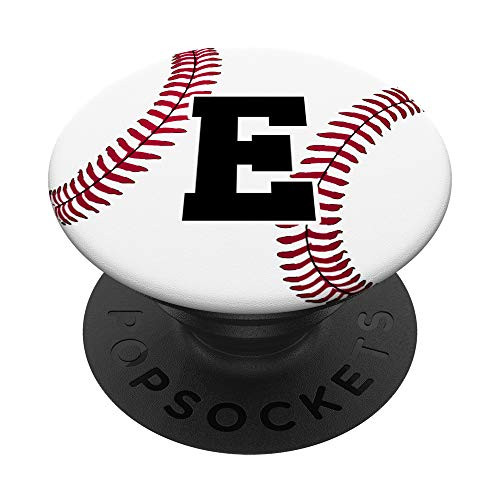 Baseball Letter E Monogram Team Name Player Cool Coach Gift PopSockets Grip and Stand for Phones and Tablets
