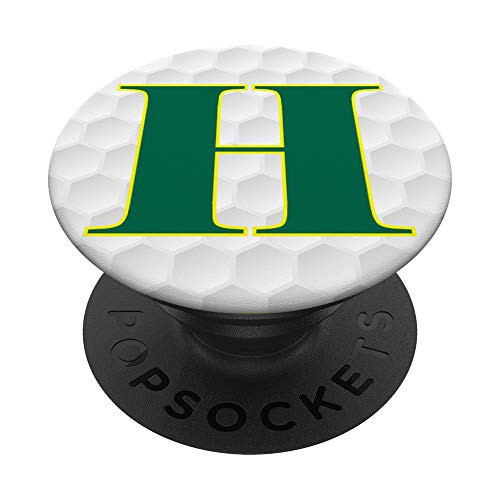 Golf Ball Pattern with Monogram Letter H PopSockets PopGrip Swappable Grip for Phones  and  Tablets