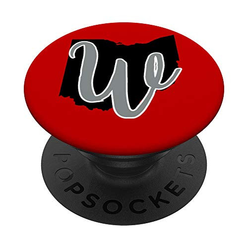 State of Ohio with Letter W Initial PopSockets PopGrip Swappable Grip for Phones and Tablets State of Ohio with Letter W Initial PopSockets PopGrip Swappable Grip for Phones and Tablets