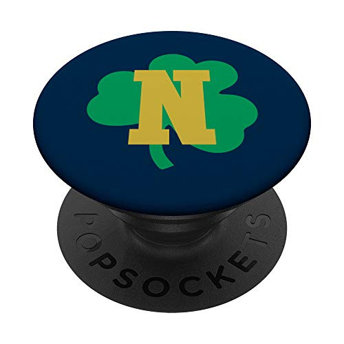 Green Shamrock with Letter N Initial PopSockets PopGrip Swappable Grip for Phones  and  Tablets