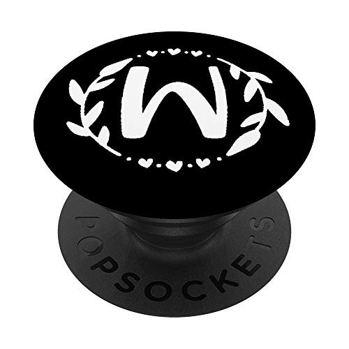 Letter W Monogram Initial Cute Personalized Letter Of Name PopSockets PopGrip Swappable Grip for Phones and Tablets Letter W Monogram Initial Cute Personalized Letter Of Name PopSockets PopGrip Swappable Grip for Phones and Tablets
