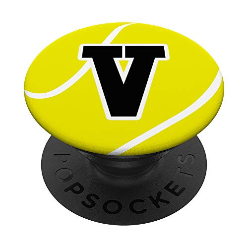 Letter V Tennis Ball Monogram Player Team Coach Gift Zx PopSockets Grip and Stand for Phones and Tablets Letter V Tennis Ball Monogram Player Team Coach Gift Zx PopSockets Grip and Stand for Phones and Tablets