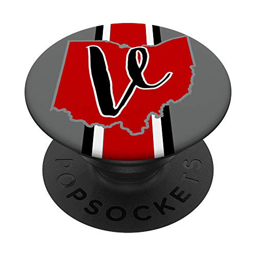 State of Ohio with Letter V and Stripe PopSockets PopGrip Swappable Grip for Phones and Tablets State of Ohio with Letter V and Stripe PopSockets PopGrip Swappable Grip for Phones and Tablets