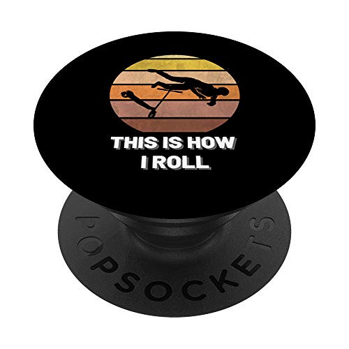 Scooter Retro Vintage Kick E-Scooter Stunt Gift  PopSockets Grip and Stand for Phones and Tablets