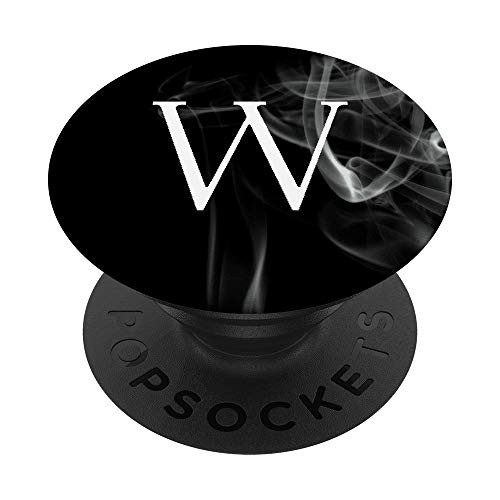 Letter W initial monogram initial letter PopSockets Grip and Stand for Phones and Tablets