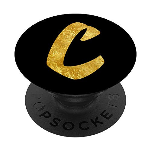 Alphabet C Name Initial Monogram Character Letter Finger PopSockets Grip and Stand for Phones and Tablets