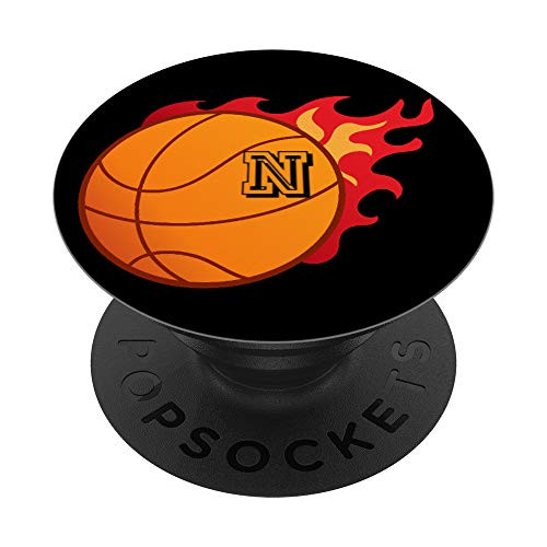 Basketball On Fire Basketball Alphabet N Black Gifts Player PopSockets Grip and Stand for Phones and Tablets Basketball On Fire Basketball Alphabet N Black Gifts Player PopSockets Grip and Stand for Phones and Tablets