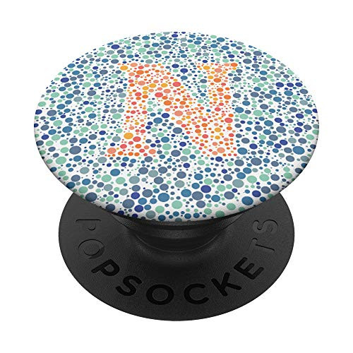 Letter N Eye Test PopSockets PopGrip Swappable Grip for Phones  and  Tablets
