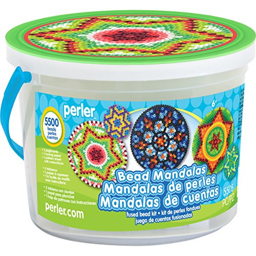Perler Beads Mandala Craft Bead Bucket Activity Kit, 5505 pcs