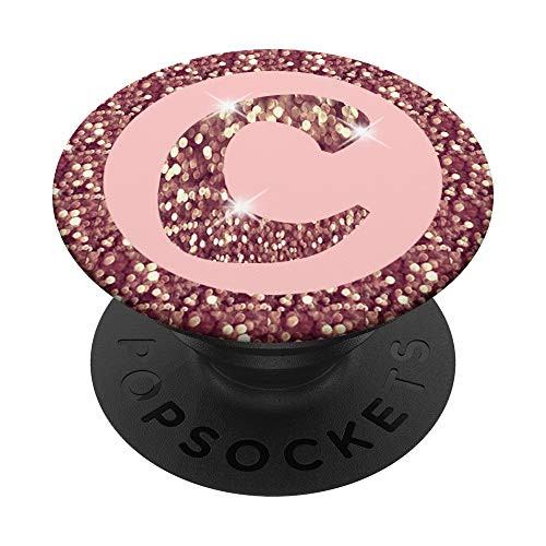 Initial Letter Alphabet C Monogram PopSockets Grip and Stand for Phones and Tablets