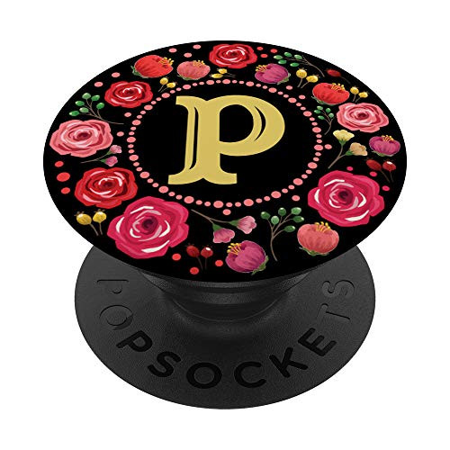 Initial Letter P Monogram PopSockets Grip and Stand for Phones and Tablets