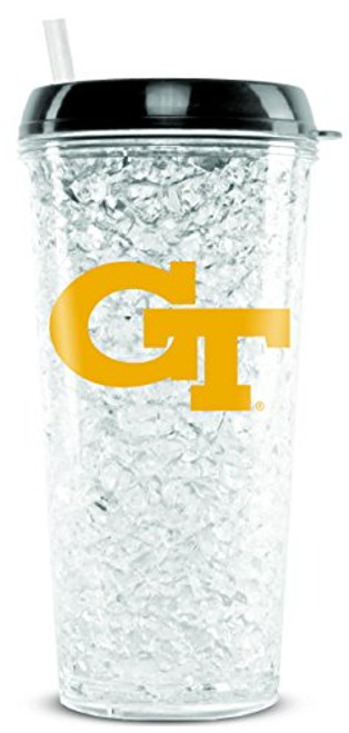 NCAA Georgia Tech Yellow Jackets 16oz Crystal Freezer Tumbler with Lid and Straw NCAA Georgia Tech Yellow Jackets 16oz Crystal Freezer Tumbler with Lid and Straw