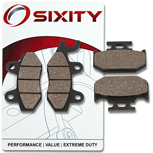 Sixity Front Rear Organic Brake Pads 1999-2006 for Yamaha TTR250 Set Full Kit L M N P R S T V Complete